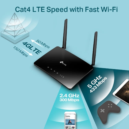 TP-LINK AC750 Wireless Dual Band 4G LTE Router Mr200