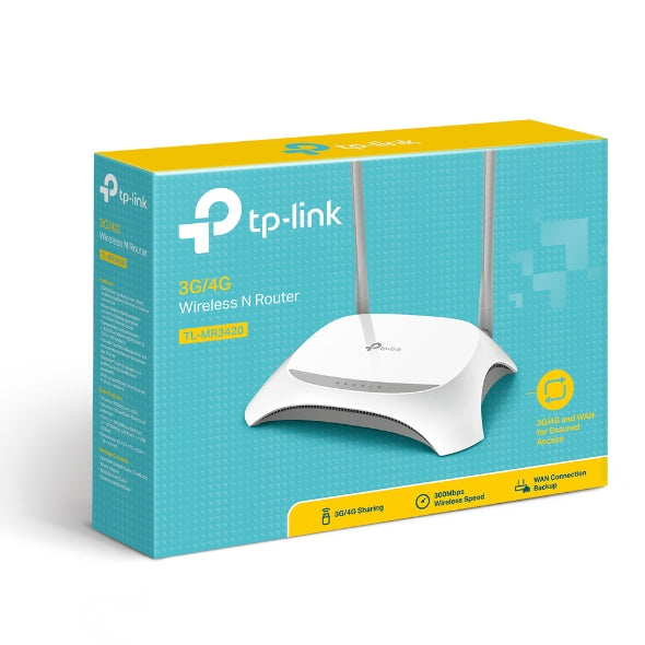 TP-LINK TL-MR 3420 300Mbps 3G/4G Wireless N Router Compatible White