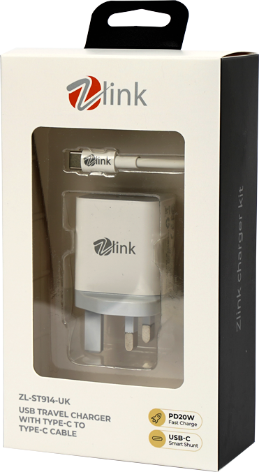 USB Charger Kit 20W UK plug zl-st914-uk