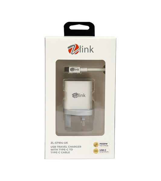 USB Charger Kit 20W UK plug zl-st914-uk